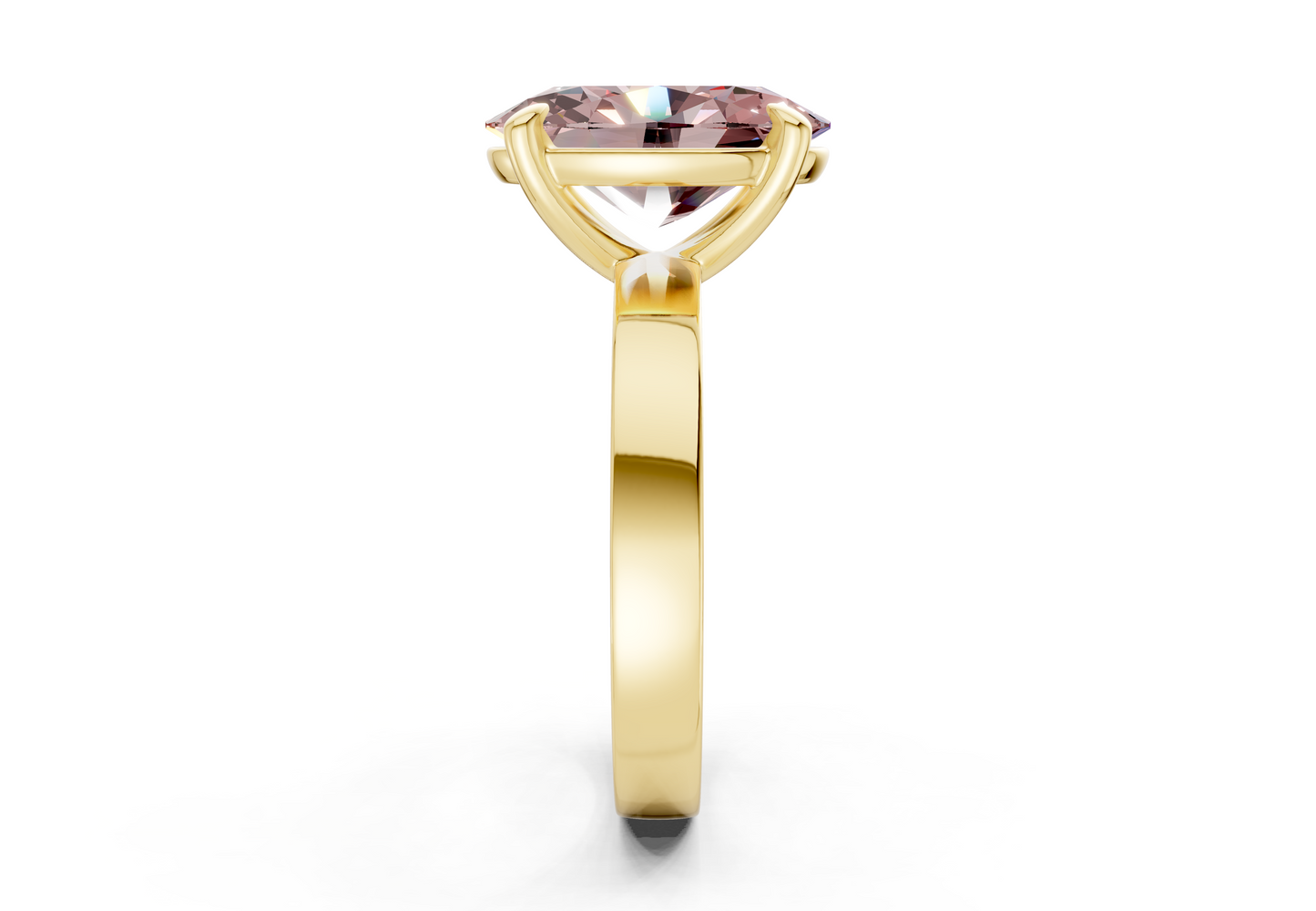 Aspen Pink Diamond Solitaire Oval Cut 3mm Engagement Ring