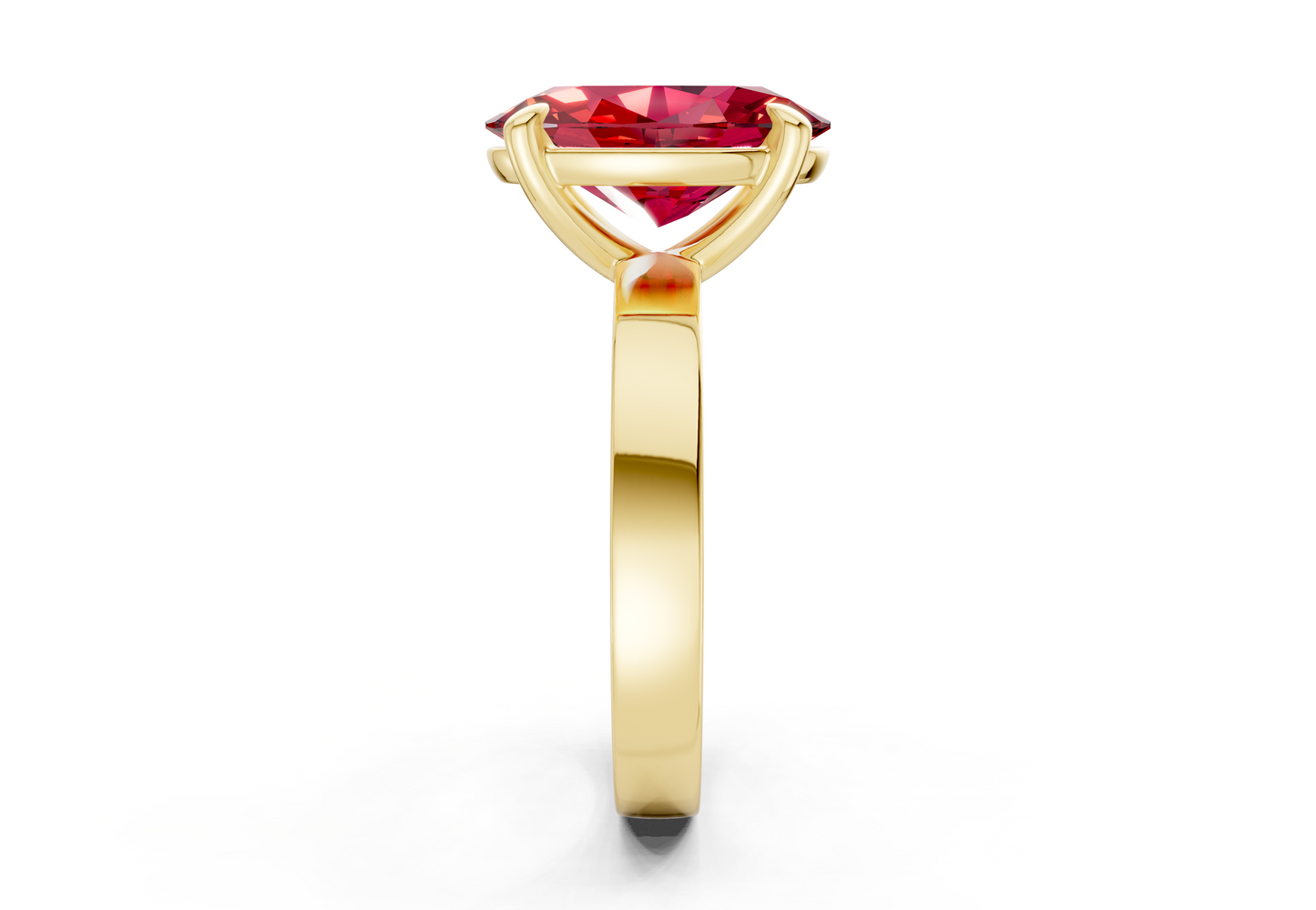 Aspen Ruby Gemstone Solitaire Oval Cut 3mm Engagement Ring