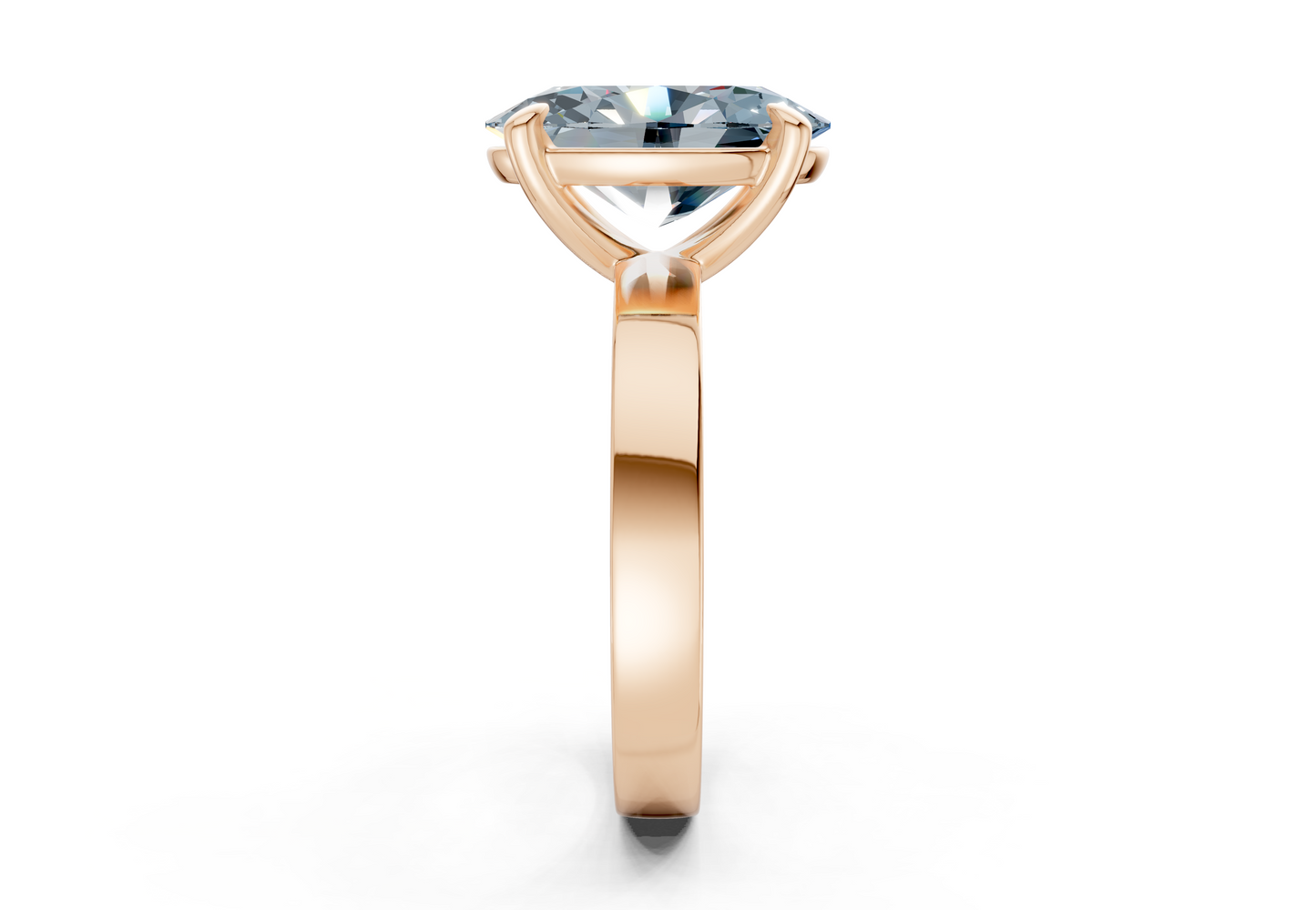 Aspen Blue Diamond Solitaire Oval Cut 3mm Engagement Ring