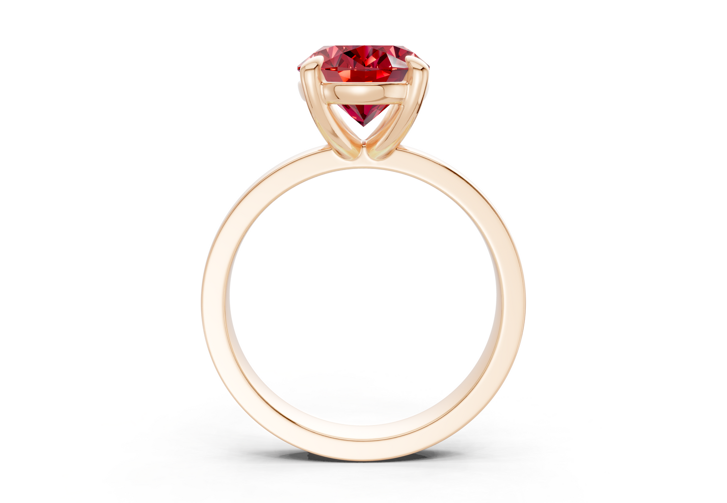 Aspen Ruby Gemstone Solitaire Oval Cut 3mm Engagement Ring