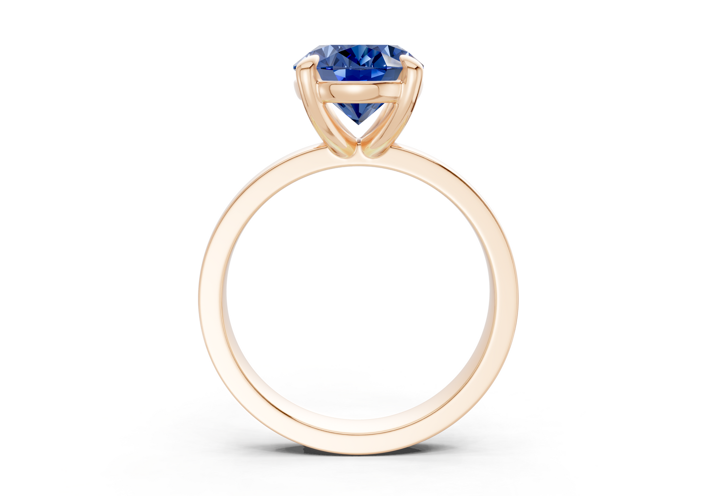 Aspen Sapphire Gemstone Solitaire Oval Cut 3mm Engagement Ring