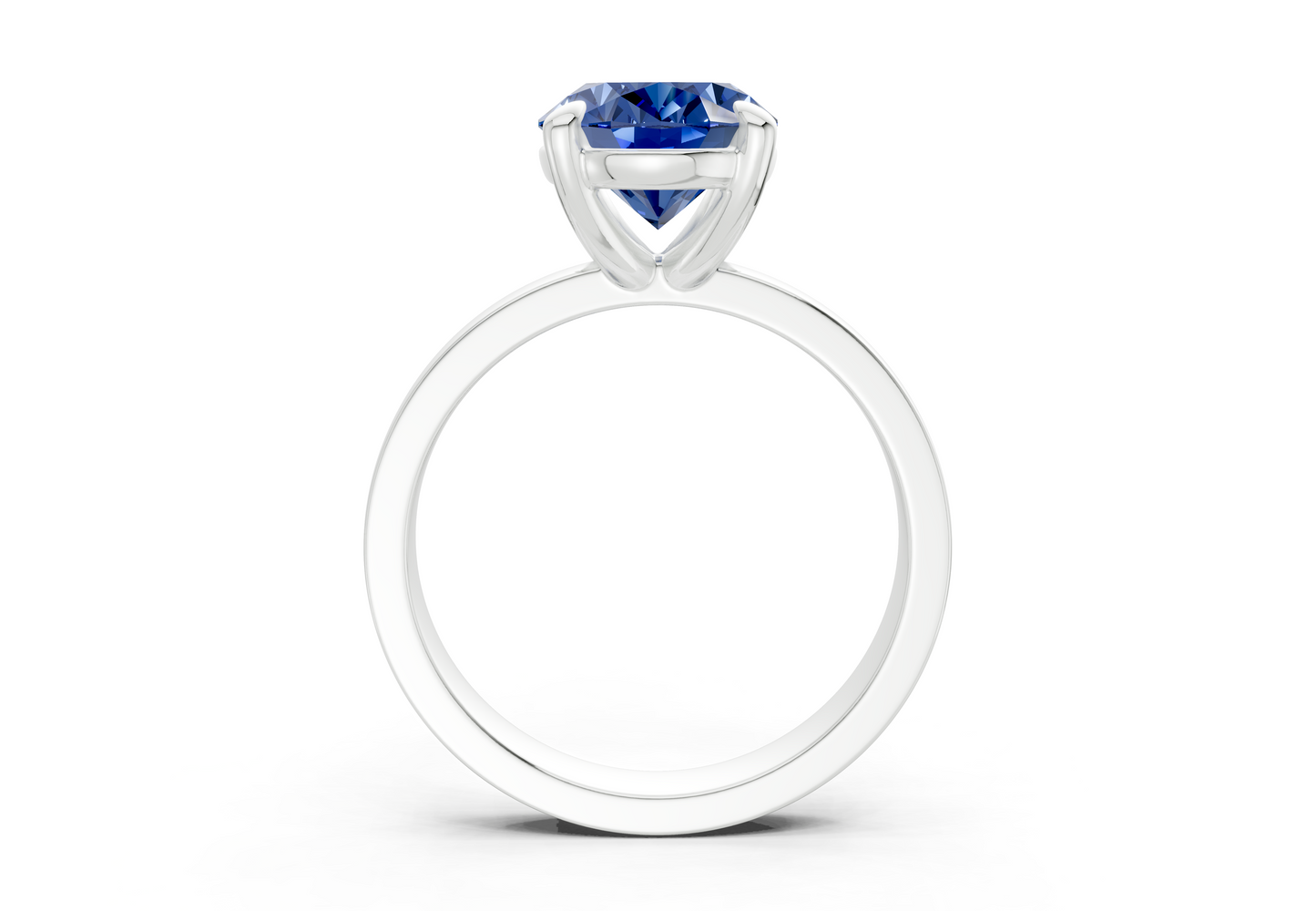 Aspen Sapphire Gemstone Solitaire Oval Cut 3mm Engagement Ring