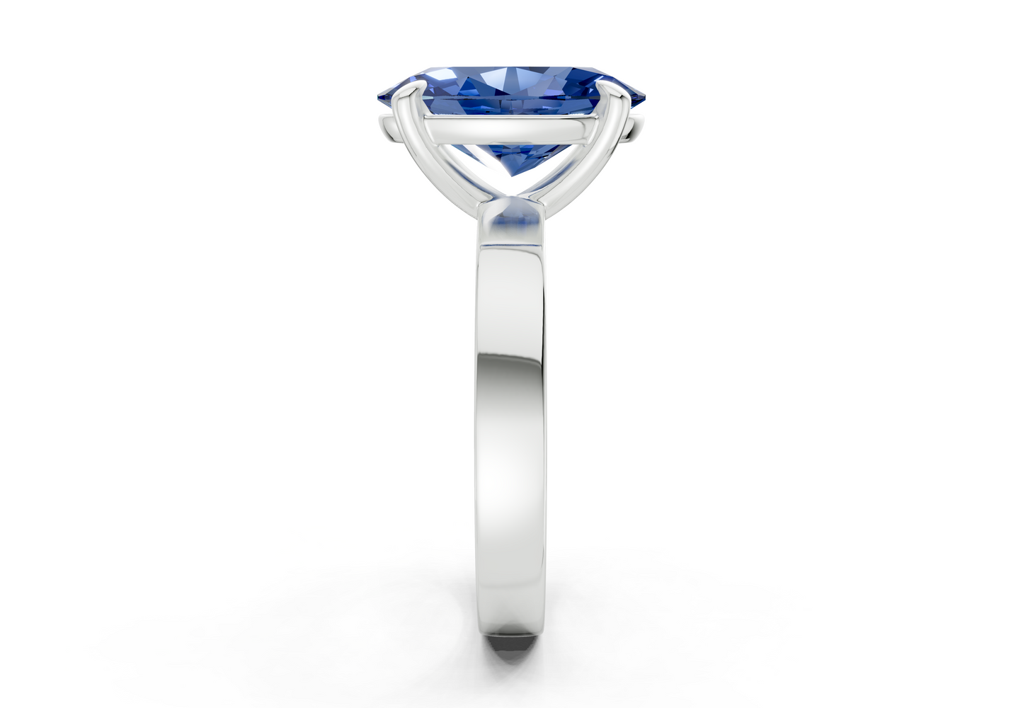 Aspen Sapphire Gemstone Solitaire Oval Cut 3mm Engagement Ring