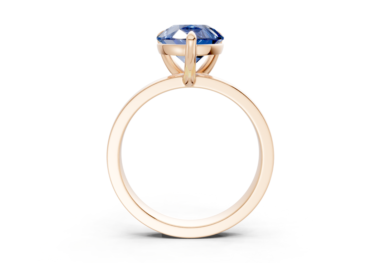 Aspen Sapphire Gemstone Solitaire Pear Cut 3mm Engagement Ring