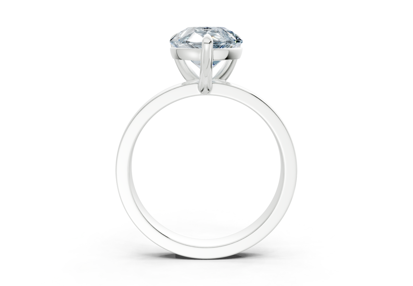 Aspen Blue Diamond Solitaire Pear Cut 3mm Engagement Ring