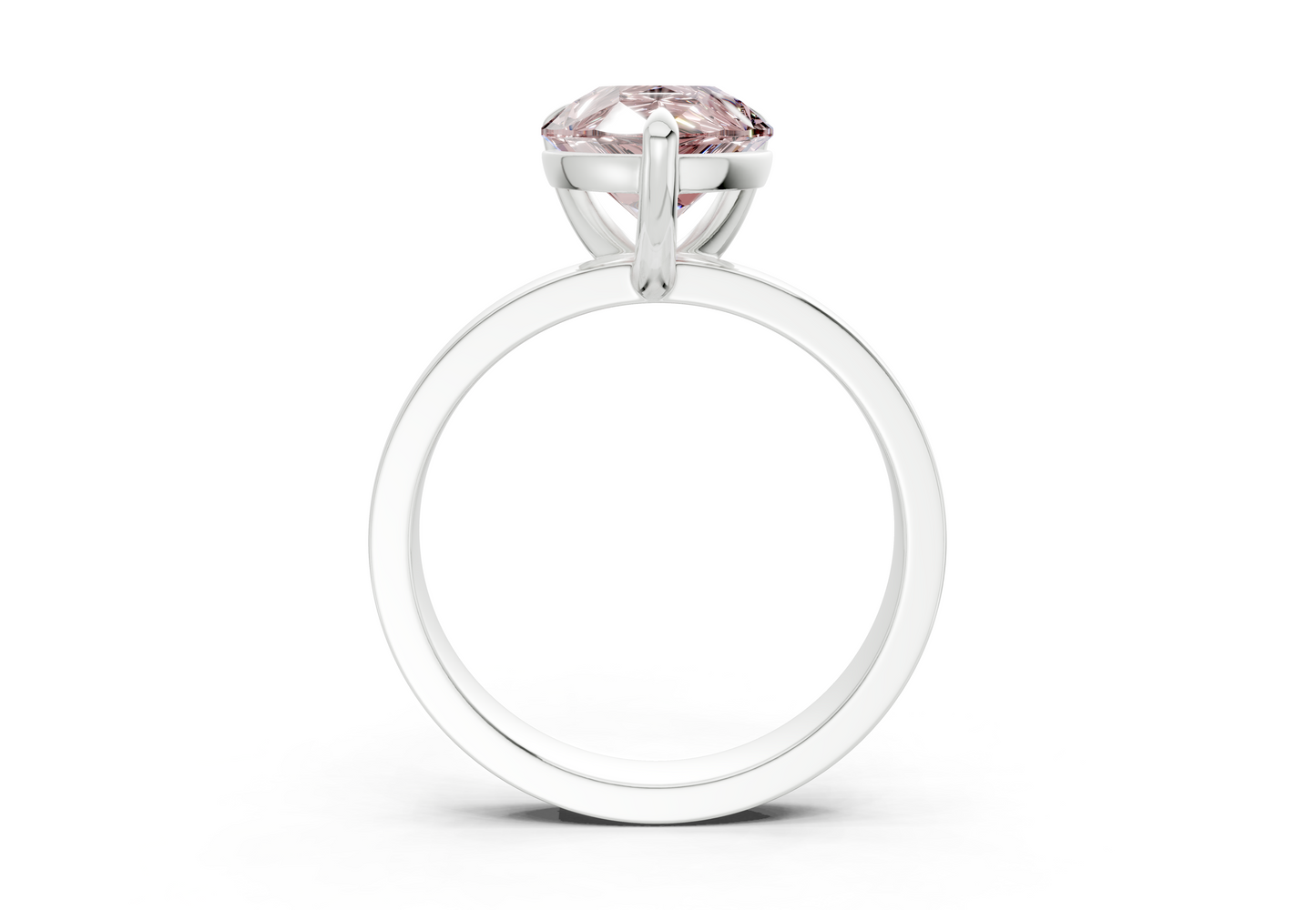 Aspen Pink Diamond Solitaire Pear Cut 3mm Engagement Ring