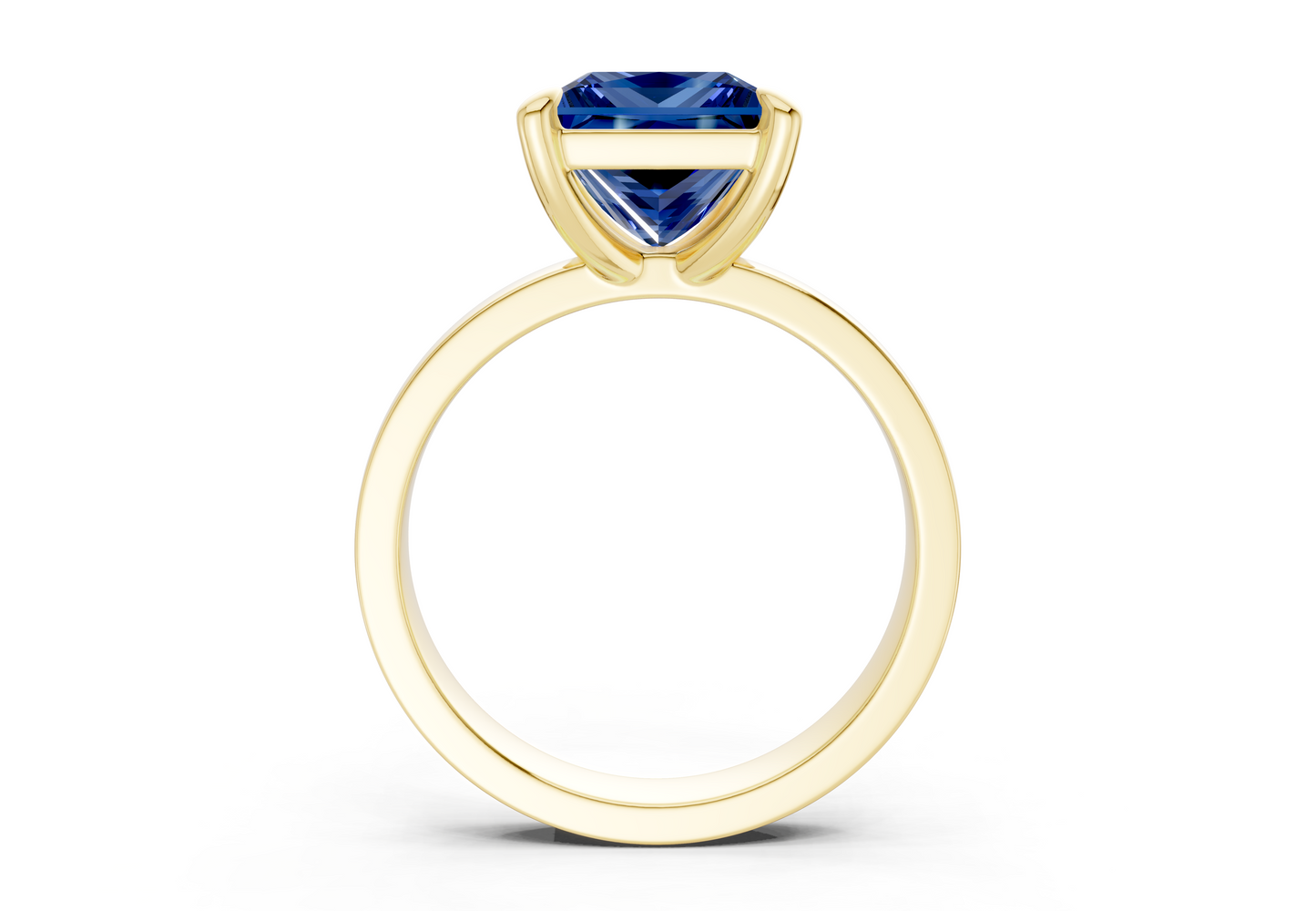 Aspen Sapphire Gemstone Solitaire Princess Cut 3mm Engagement Ring