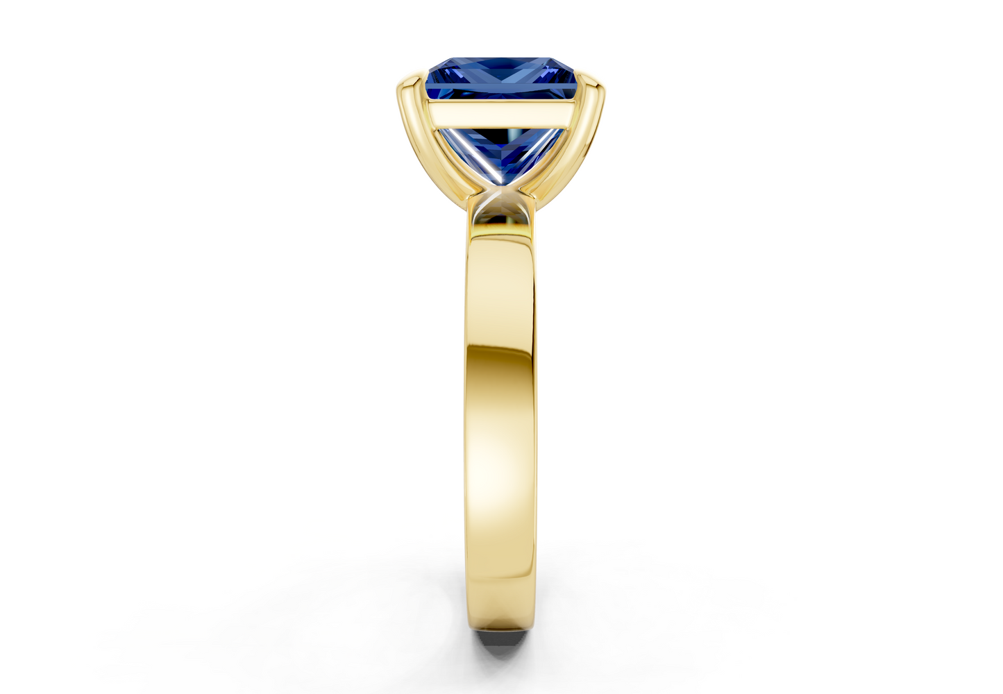 Aspen Sapphire Gemstone Solitaire Princess Cut 3mm Engagement Ring