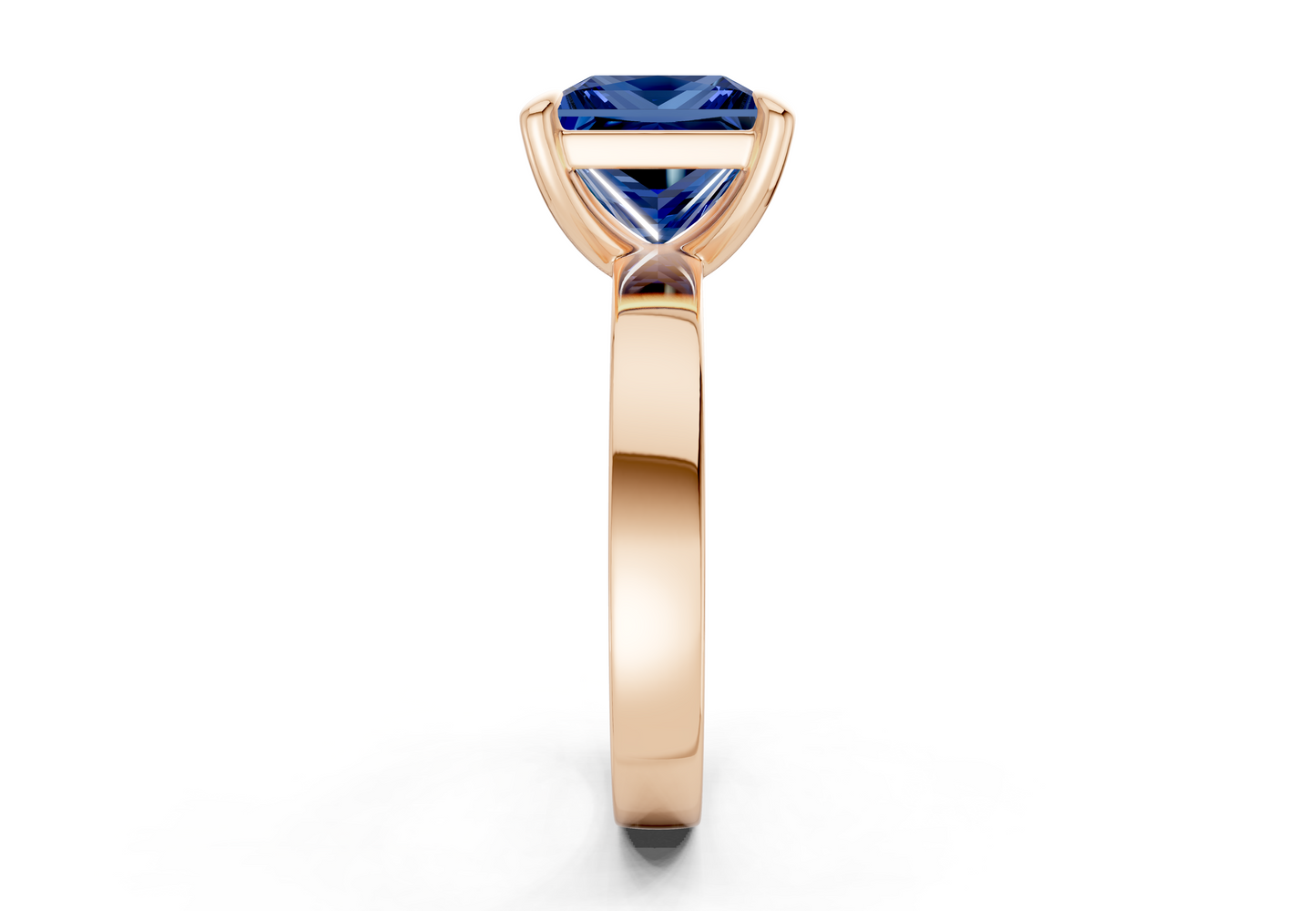 Aspen Sapphire Gemstone Solitaire Princess Cut 3mm Engagement Ring