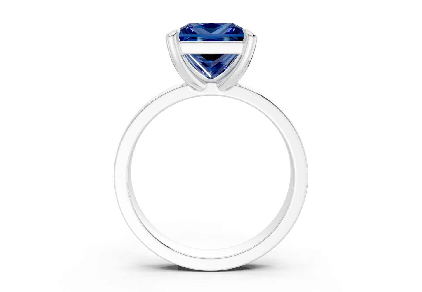 Aspen Sapphire Gemstone Solitaire Princess Cut 3mm Engagement Ring