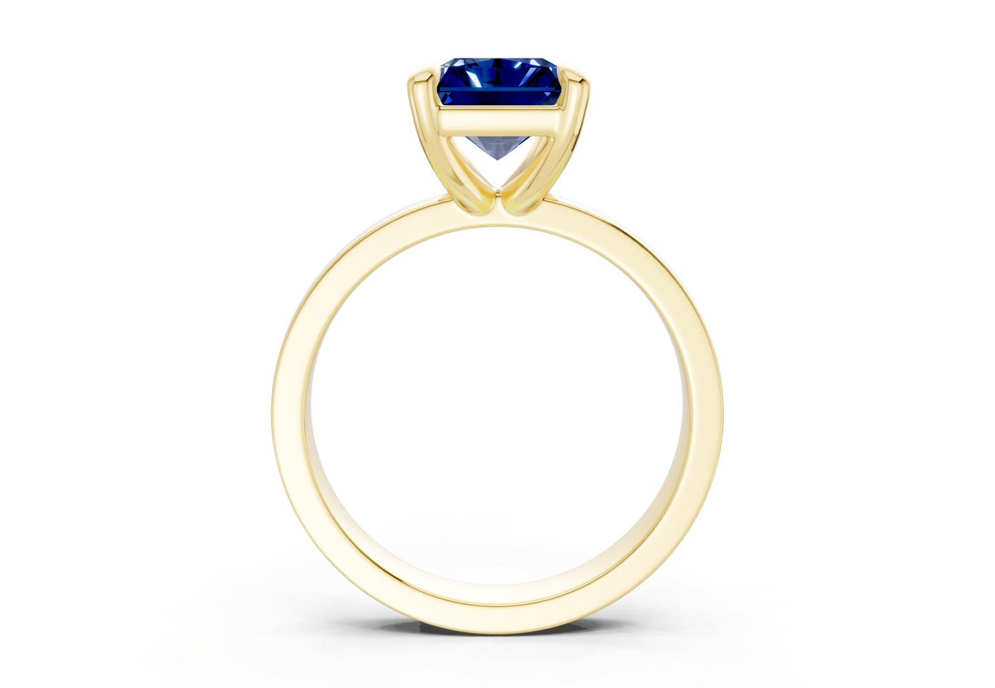 Aspen Sapphire Gemstone Solitaire Radiant Cut 3mm Engagement Ring