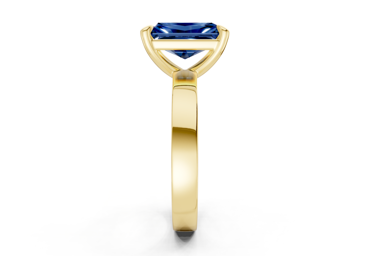 Aspen Sapphire Gemstone Solitaire Radiant Cut 3mm Engagement Ring