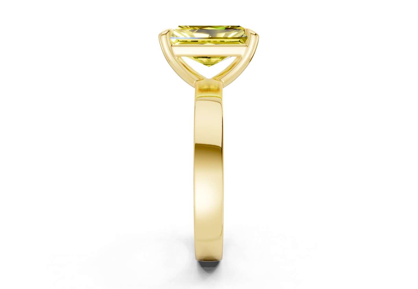 Aspen Yellow Diamond Solitaire Radiant Cut 3mm Engagement Ring