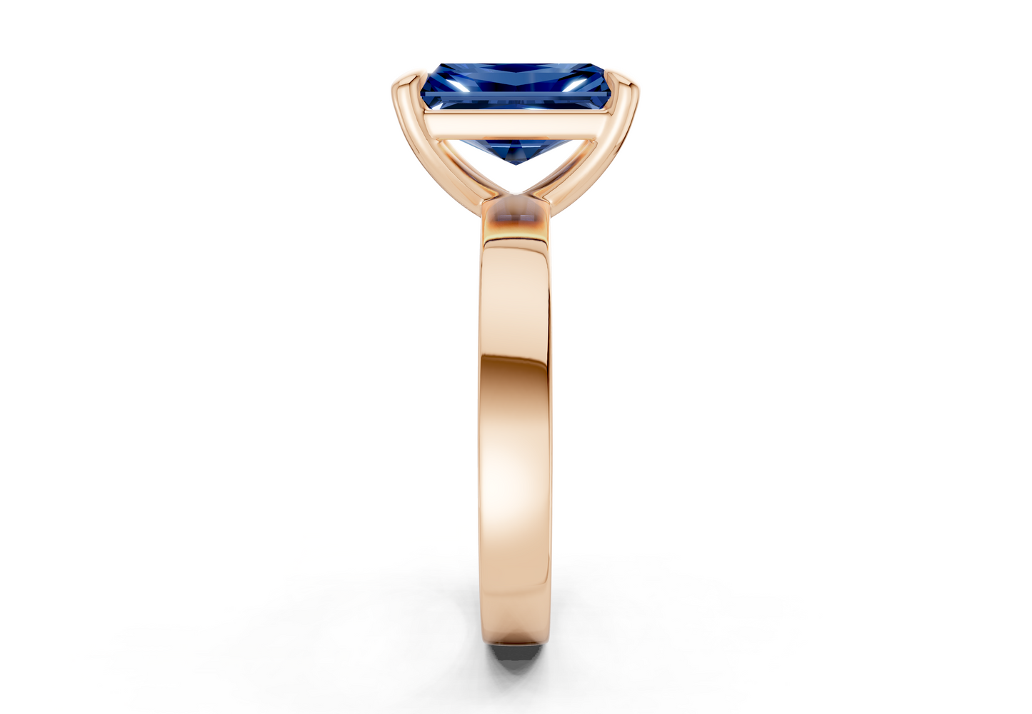 Aspen Sapphire Gemstone Solitaire Radiant Cut 3mm Engagement Ring