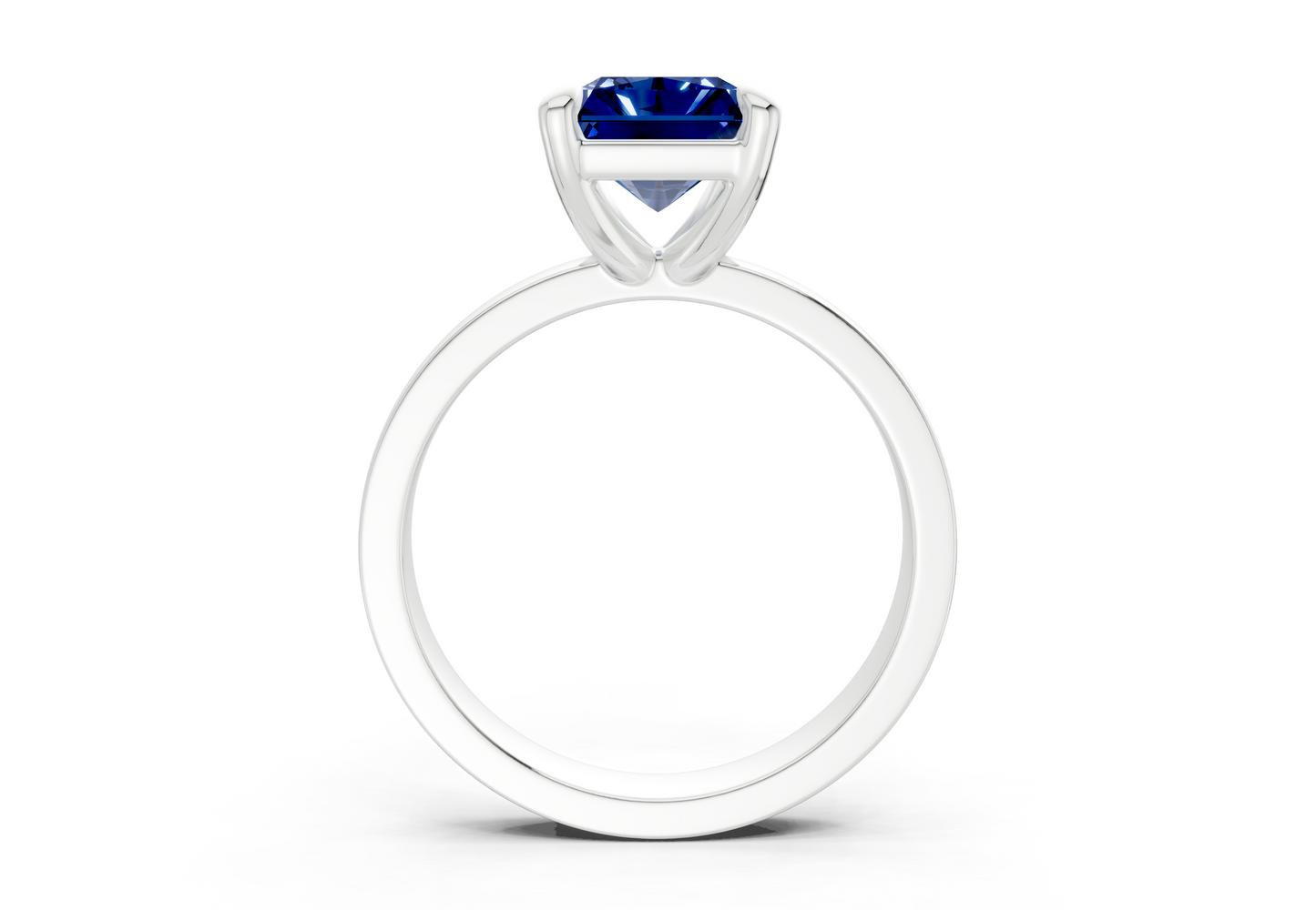 Aspen Sapphire Gemstone Solitaire Radiant Cut 3mm Engagement Ring