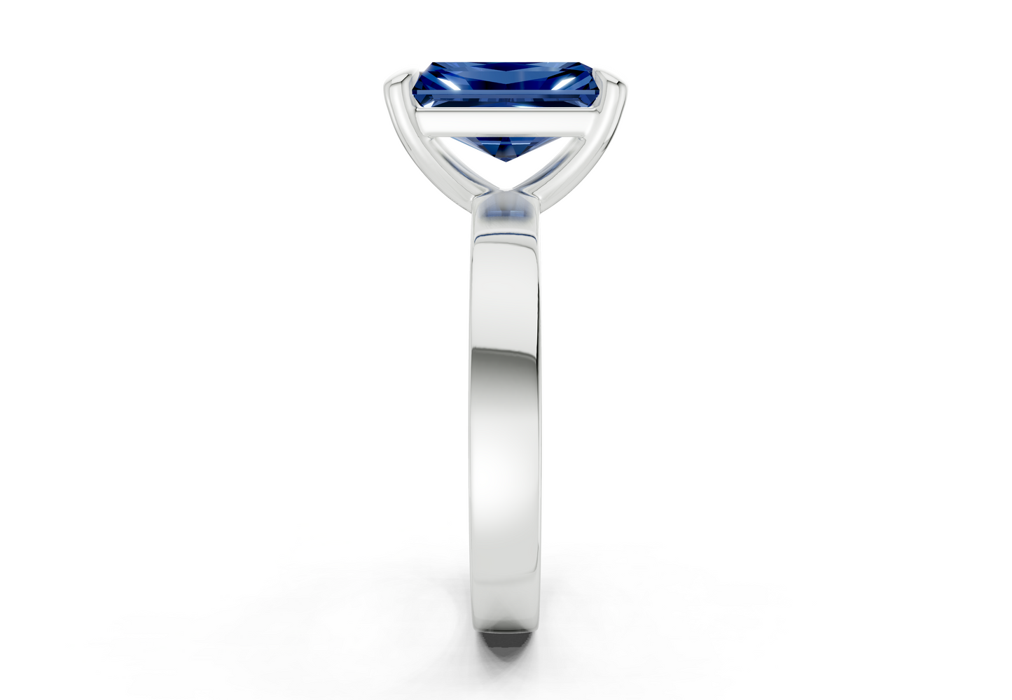 Aspen Sapphire Gemstone Solitaire Radiant Cut 3mm Engagement Ring