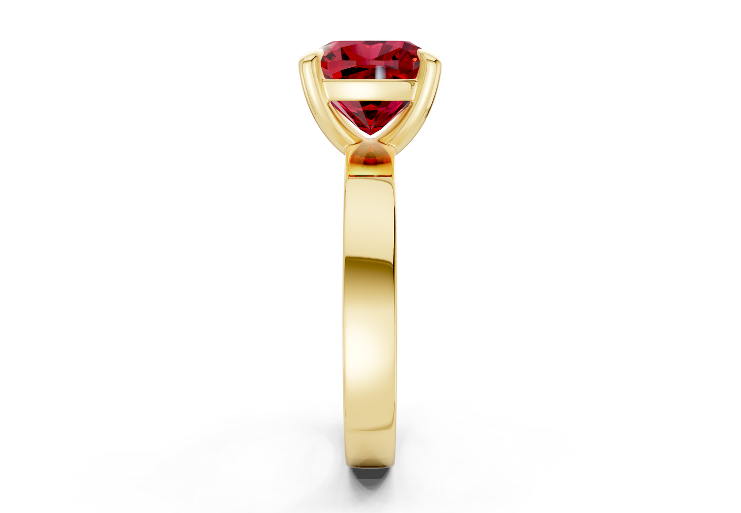 Aspen Ruby Gemstone Solitaire Cushion Squareuare Cut 3mm Engagement Ring