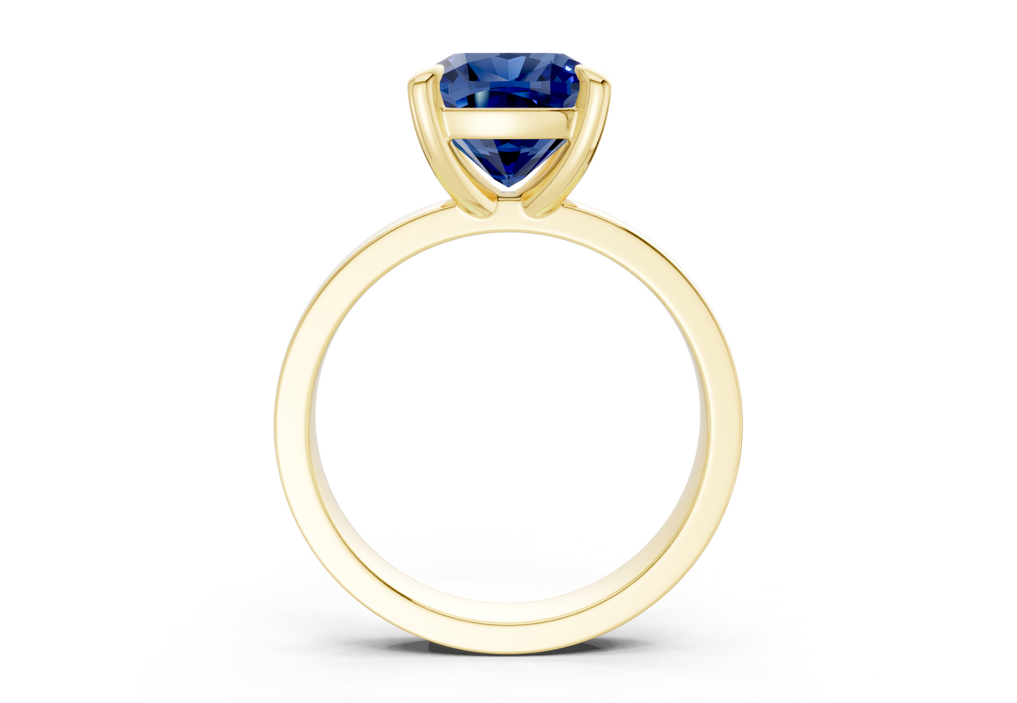 Aspen Sapphire Gemstone Solitaire Cushion Squareuare Cut 3mm Engagement Ring