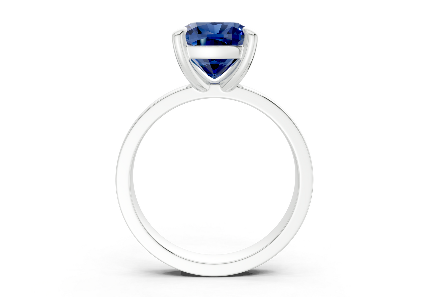 Aspen Sapphire Gemstone Solitaire Cushion Squareuare Cut 3mm Engagement Ring