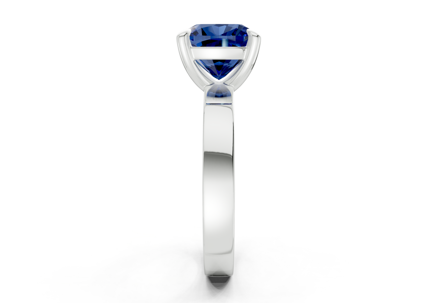 Aspen Sapphire Gemstone Solitaire Cushion Squareuare Cut 3mm Engagement Ring
