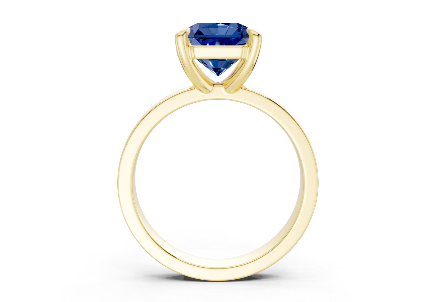 Aspen Sapphire Gemstone Solitaire Radiant Squareuare Cut 3mm Engagement Ring