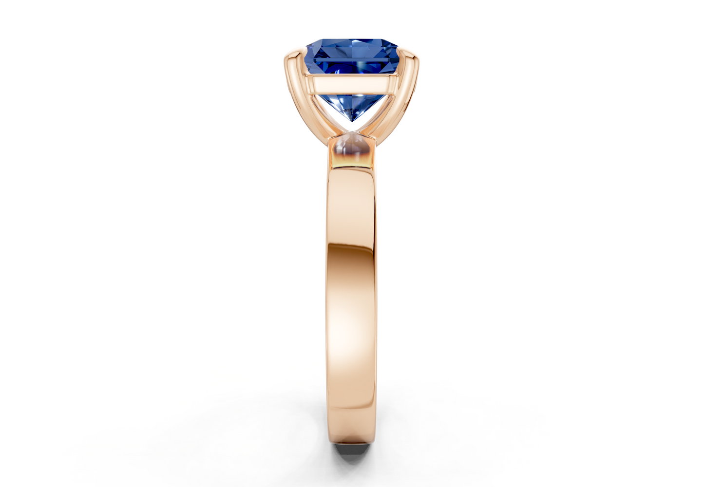 Aspen Sapphire Gemstone Solitaire Radiant Squareuare Cut 3mm Engagement Ring