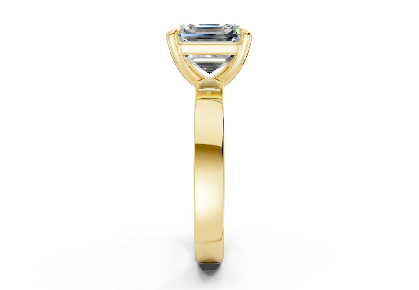 Aspen Diamond Solitaire Asscher Cut 3mm Engagement Ring