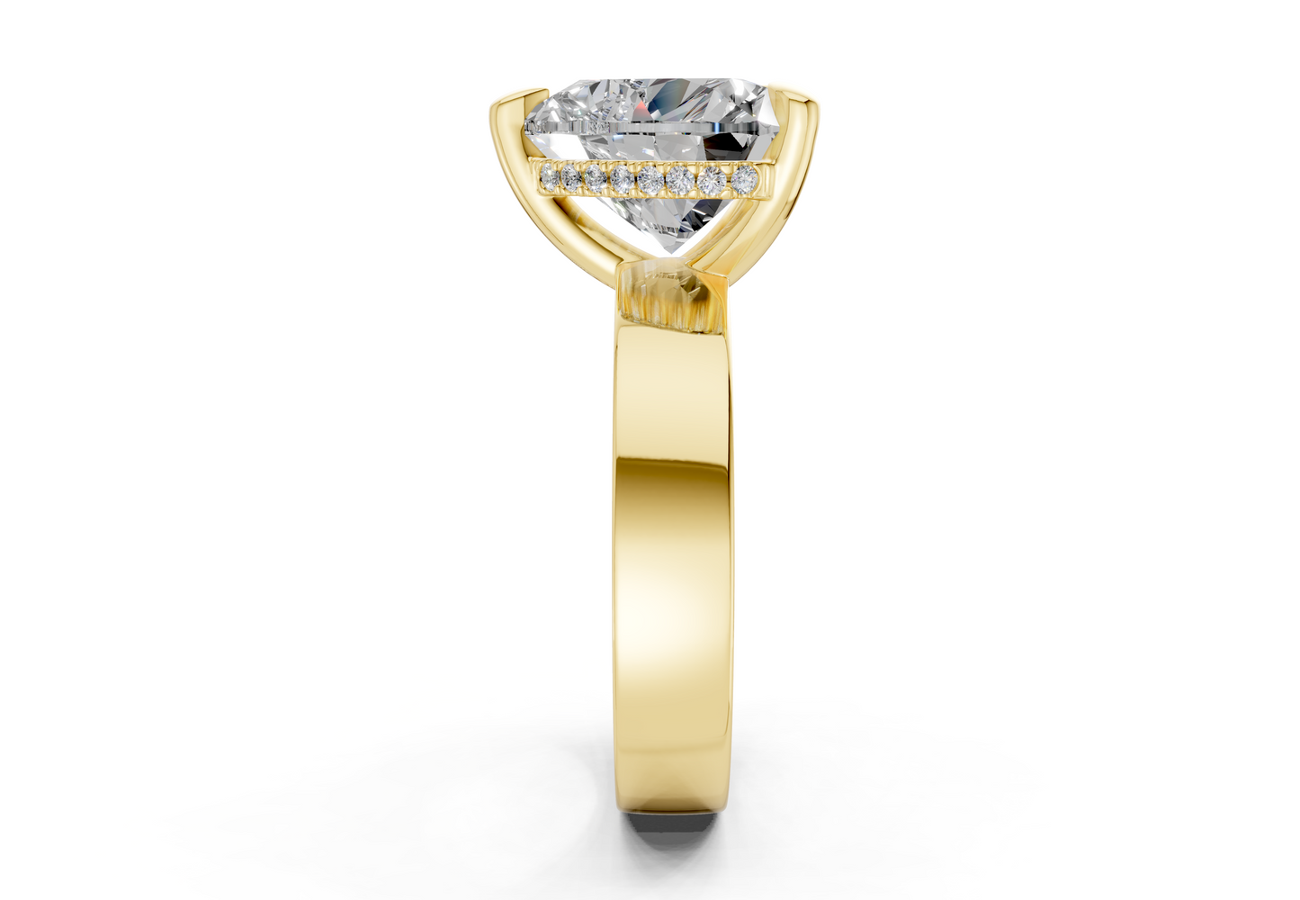 Echo Diamond Solitaire Heart Cut 4mm Engagement Ring