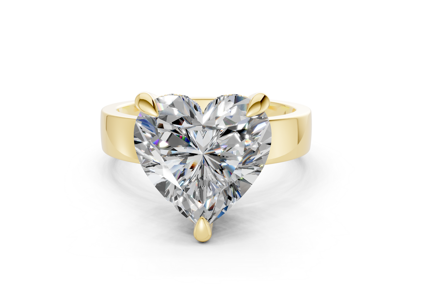 Echo Diamond Solitaire Heart Cut 4mm Engagement Ring