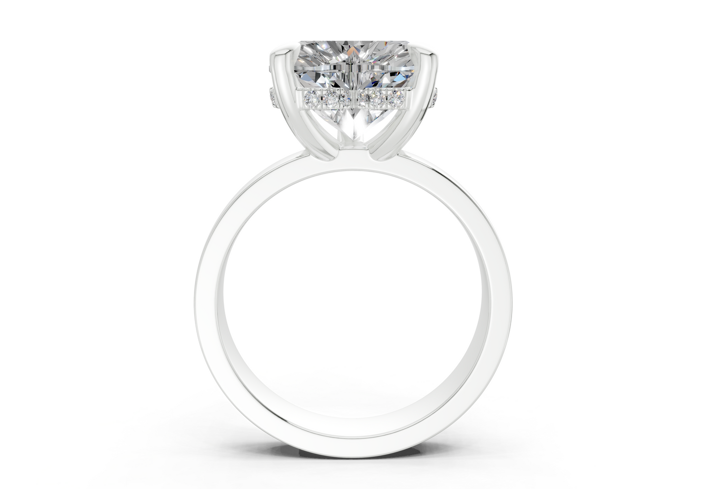 Echo Diamond Solitaire Heart Cut 4mm Engagement Ring