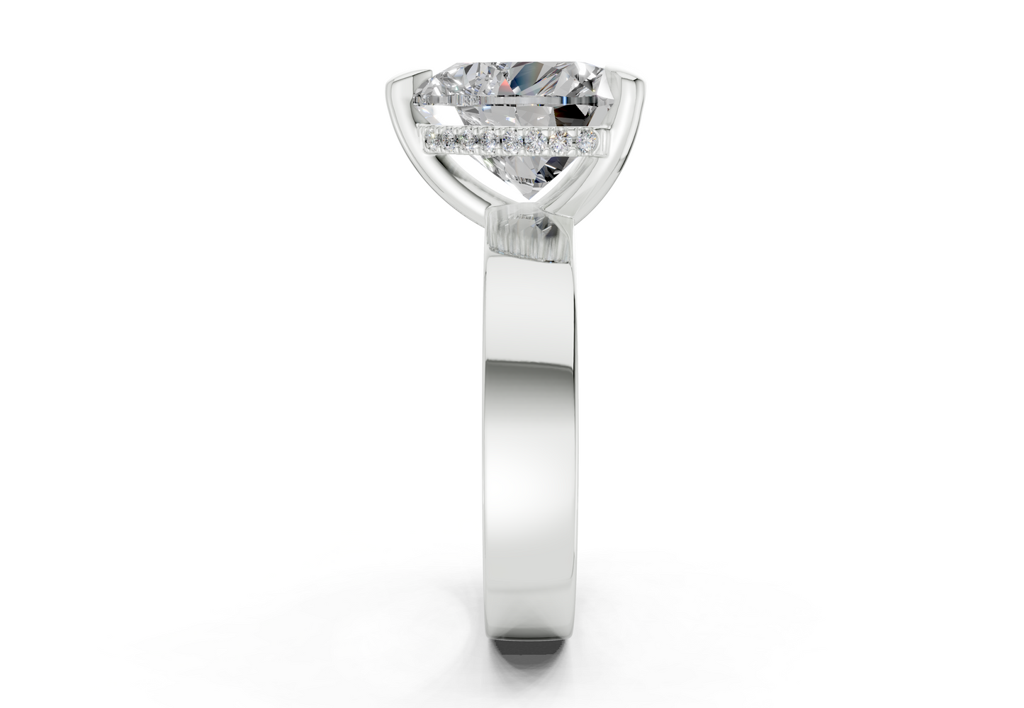 Echo Diamond Solitaire Heart Cut 4mm Engagement Ring