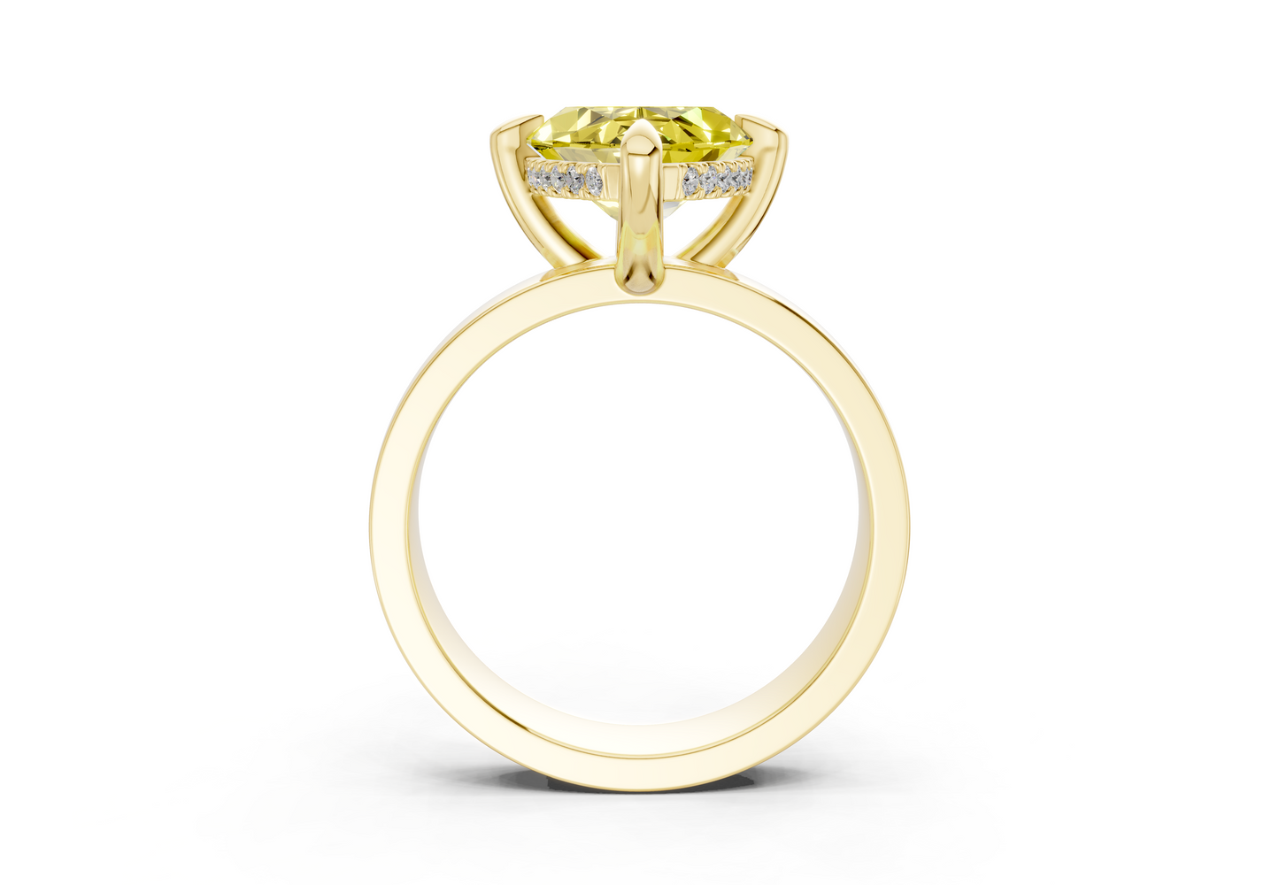 Echo Yellow Diamond Solitaire Marquise Cut 4mm Engagement Ring