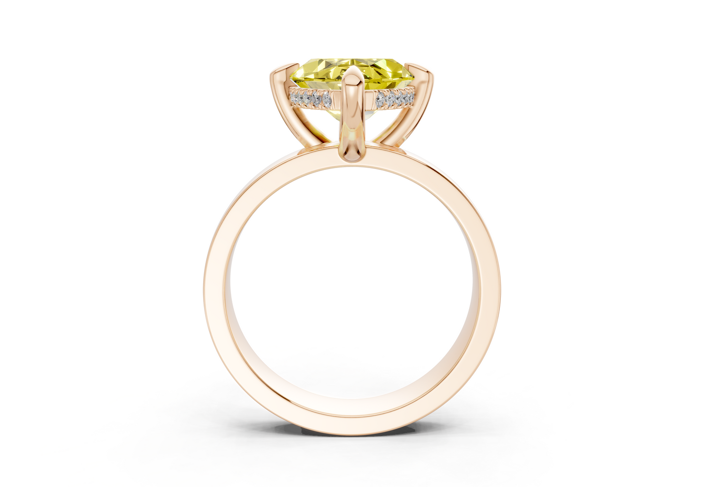 Echo Yellow Diamond Solitaire Marquise Cut 4mm Engagement Ring