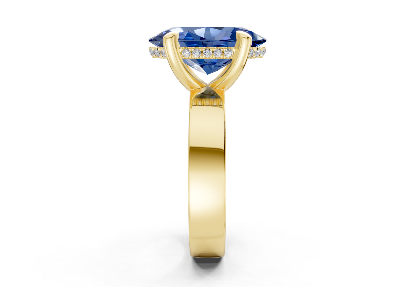Echo Sapphire Gemstone Solitaire Oval Cut 4mm Engagement Ring