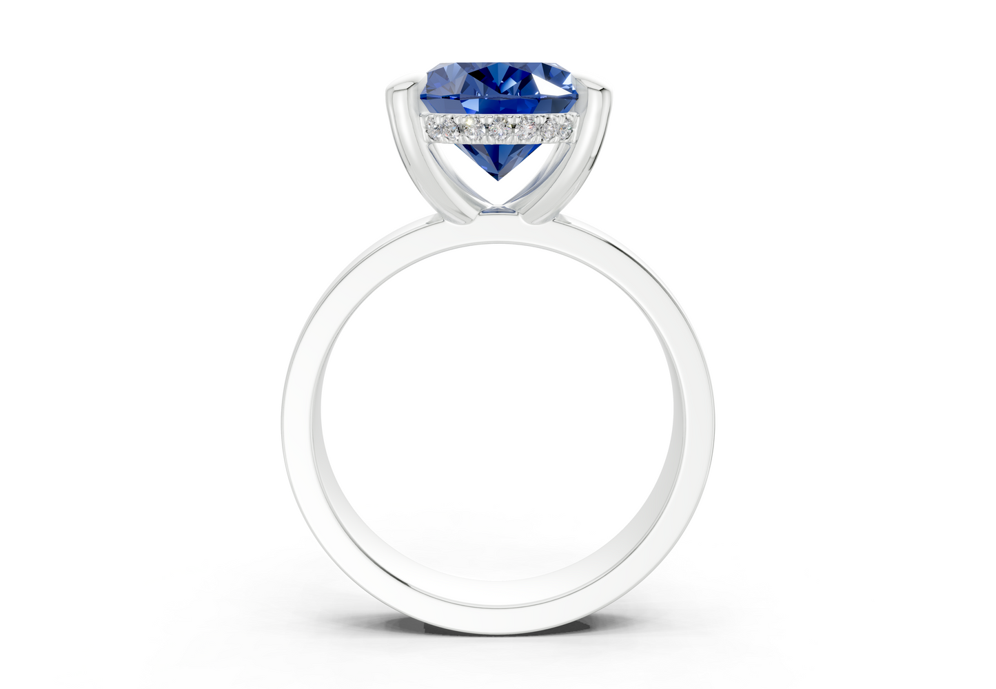 Echo Sapphire Gemstone Solitaire Oval Cut 4mm Engagement Ring