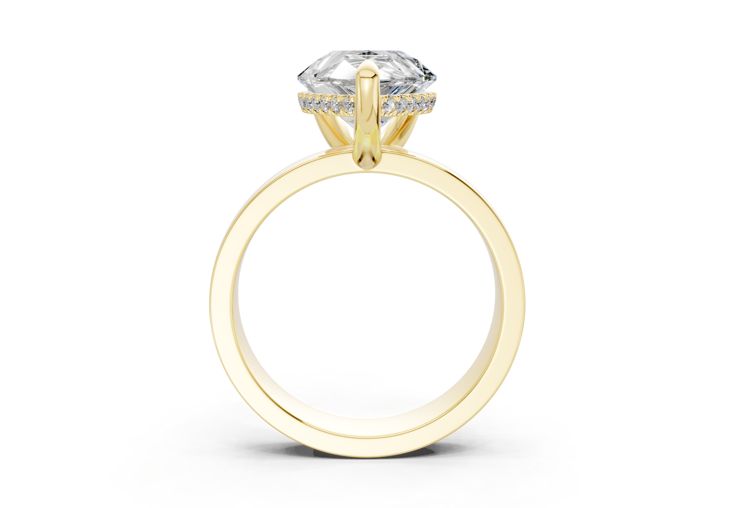 Echo Diamond Solitaire Pear Cut 4mm Engagement Ring