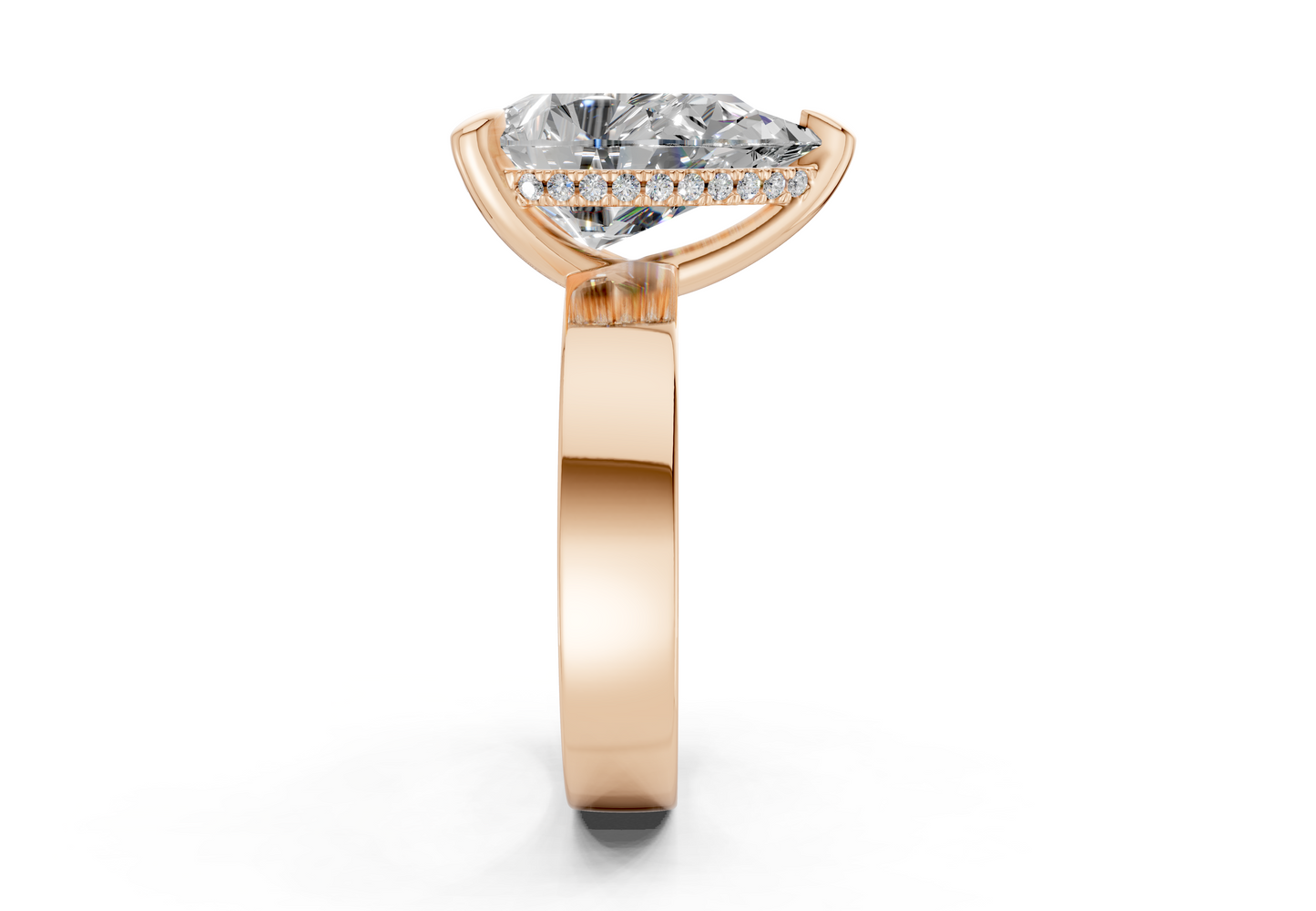 Echo Diamond Solitaire Pear Cut 4mm Engagement Ring
