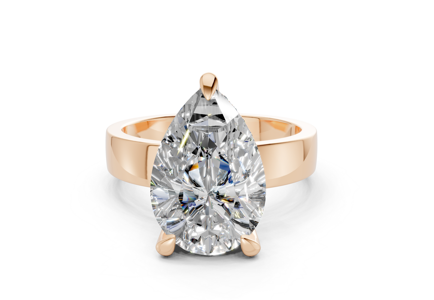 Echo Diamond Solitaire Pear Cut 4mm Engagement Ring