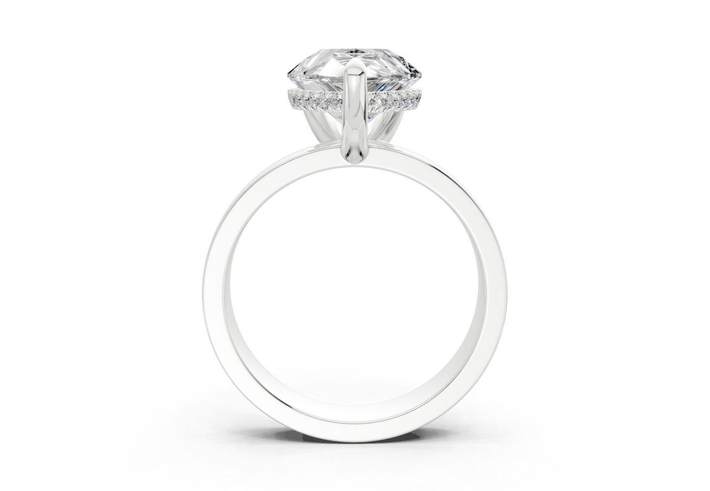 Echo Diamond Solitaire Pear Cut 4mm Engagement Ring