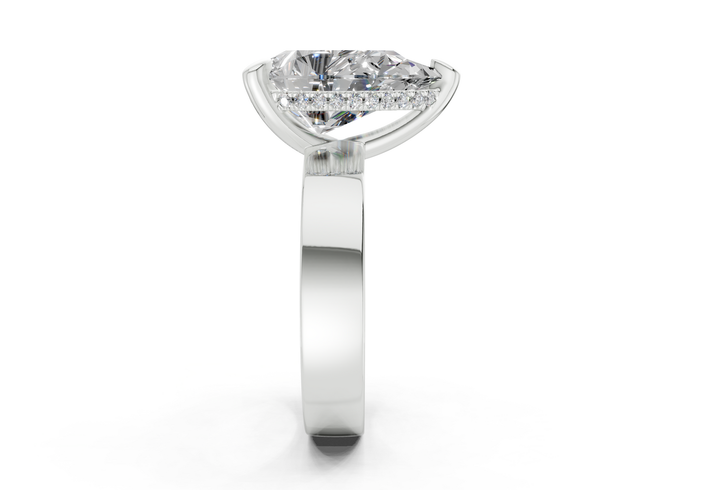 Echo Diamond Solitaire Pear Cut 4mm Engagement Ring