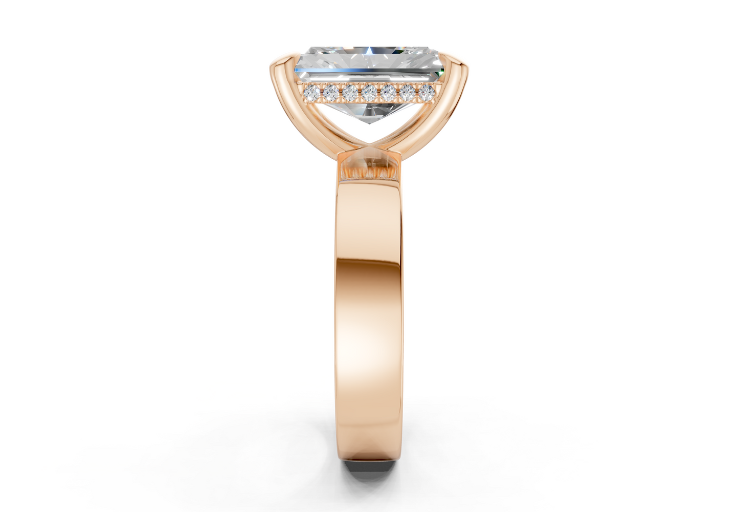 Echo Diamond Solitaire Radiant Cut 4mm Engagement Ring