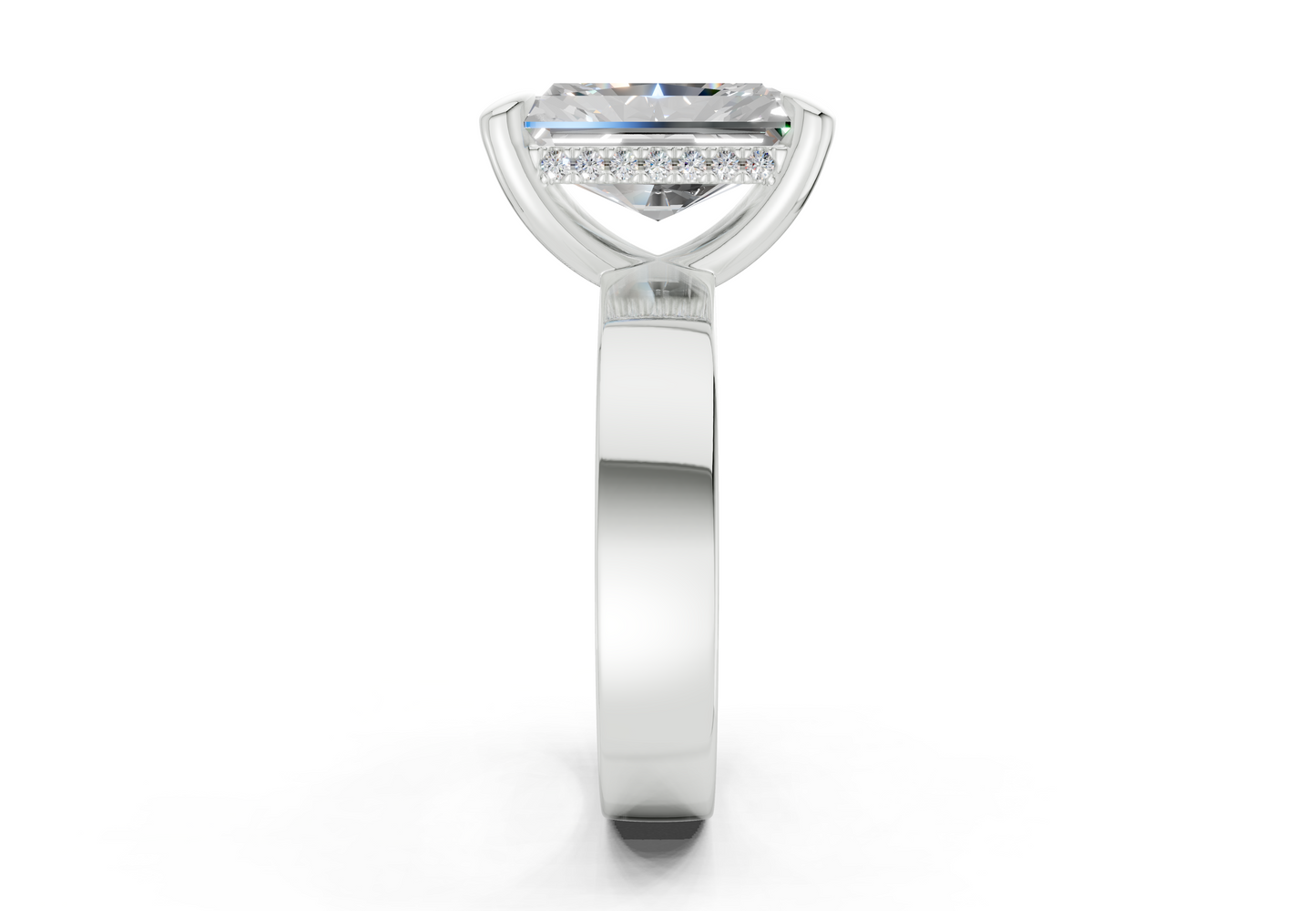 Echo Diamond Solitaire Radiant Cut 4mm Engagement Ring
