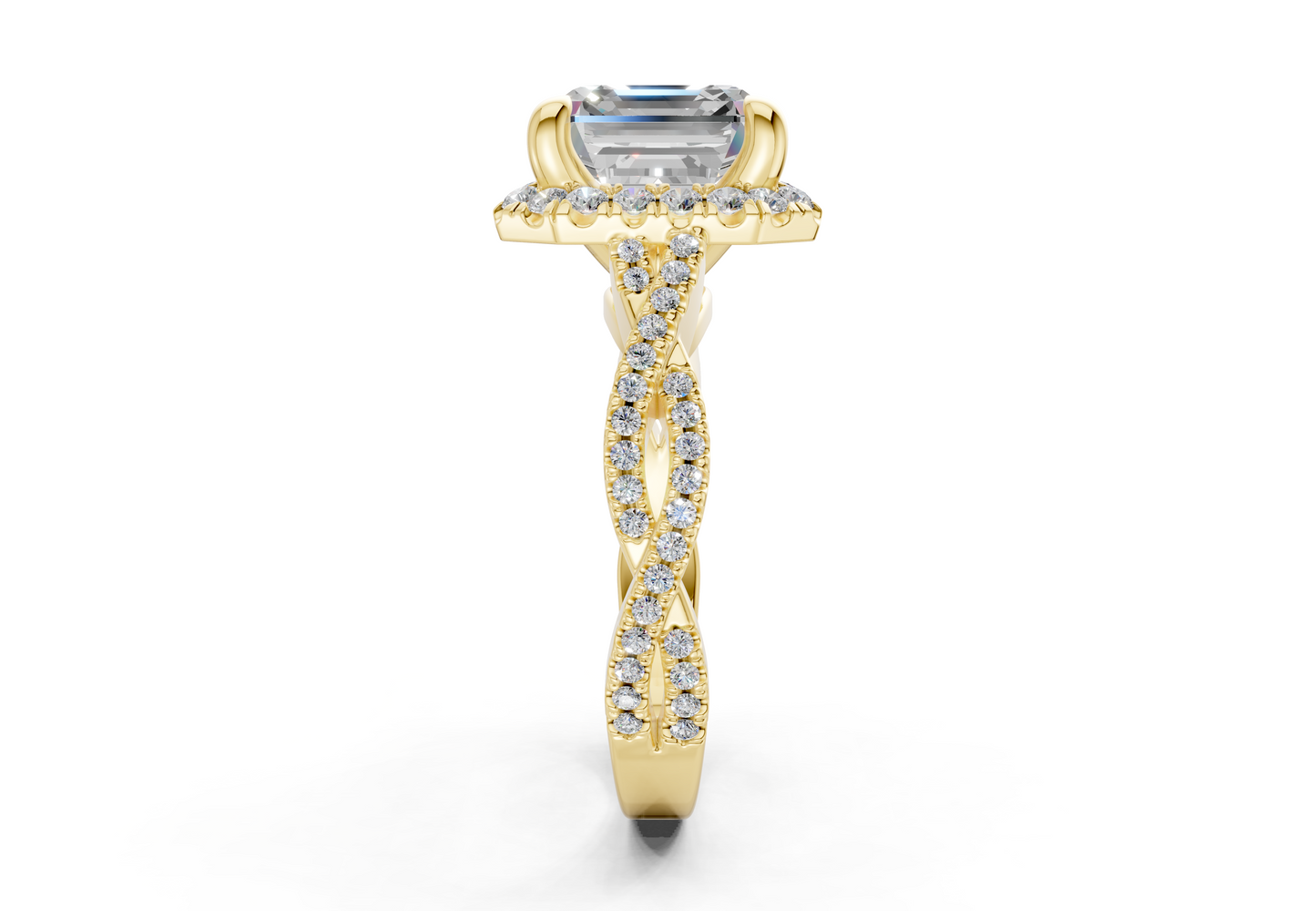 The Twist Halo Engagement Ring