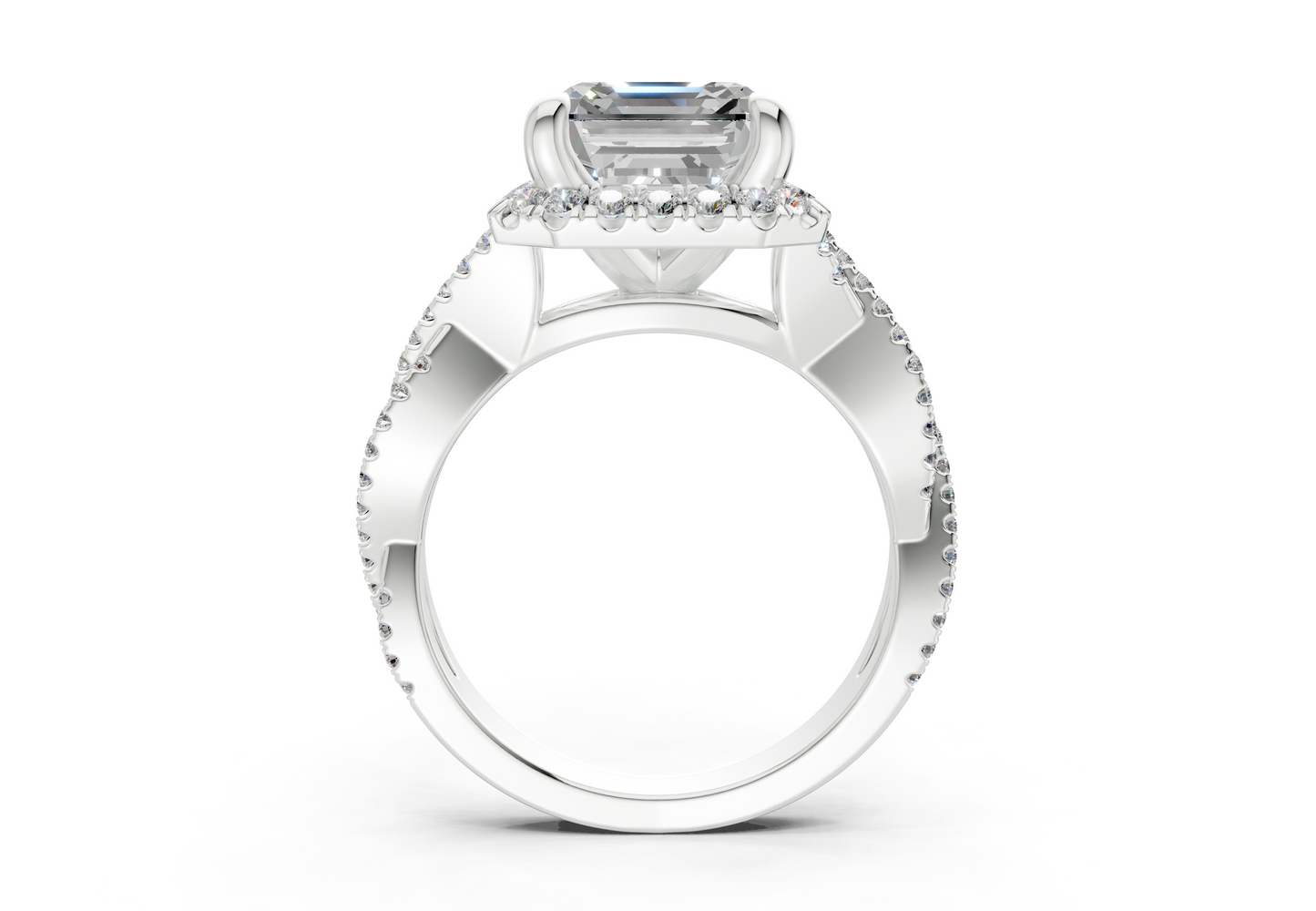 The Twist Halo Engagement Ring