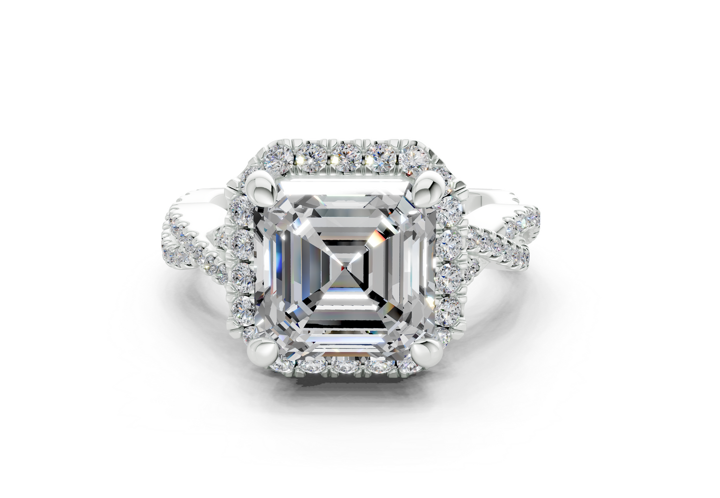 The Twist Halo Engagement Ring
