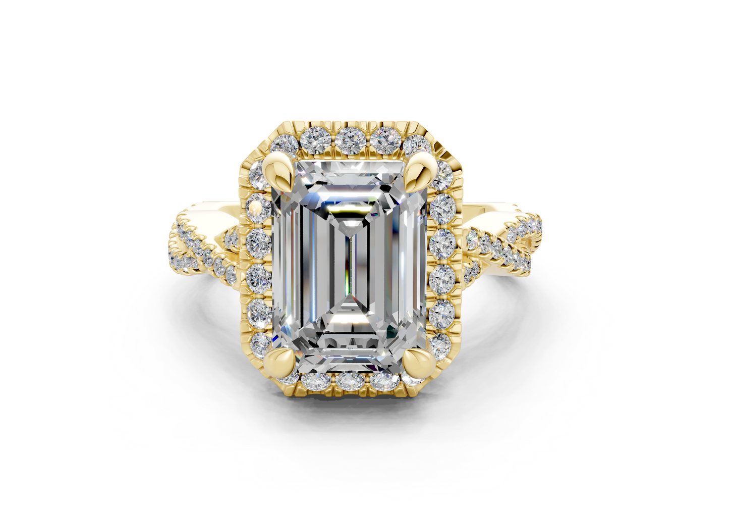 The Twist Halo Engagement Ring