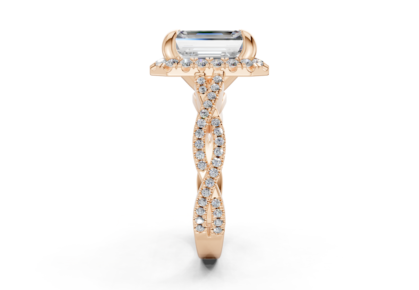 The Twist Halo Engagement Ring