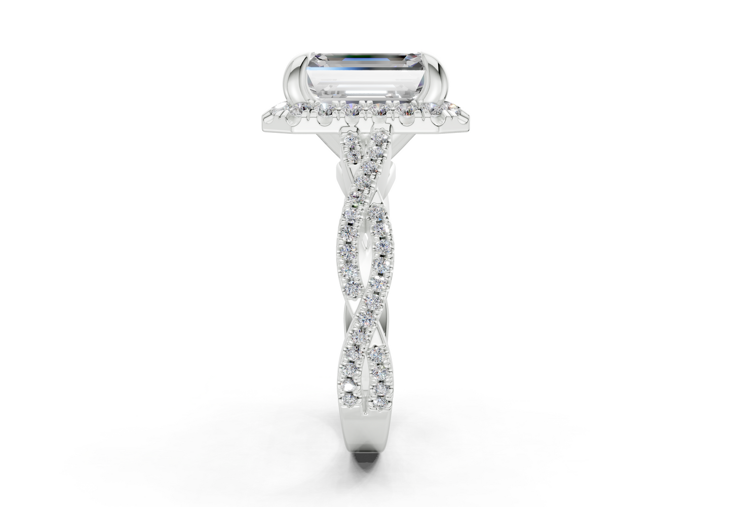 The Twist Halo Engagement Ring
