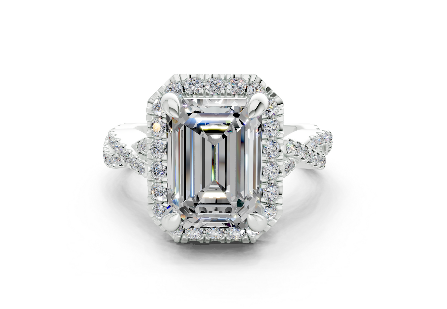 The Twist Halo Engagement Ring