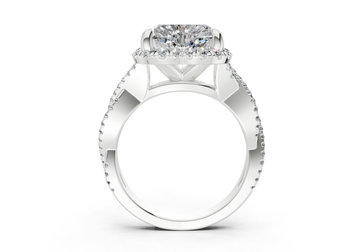 The Twist Halo Engagement Ring